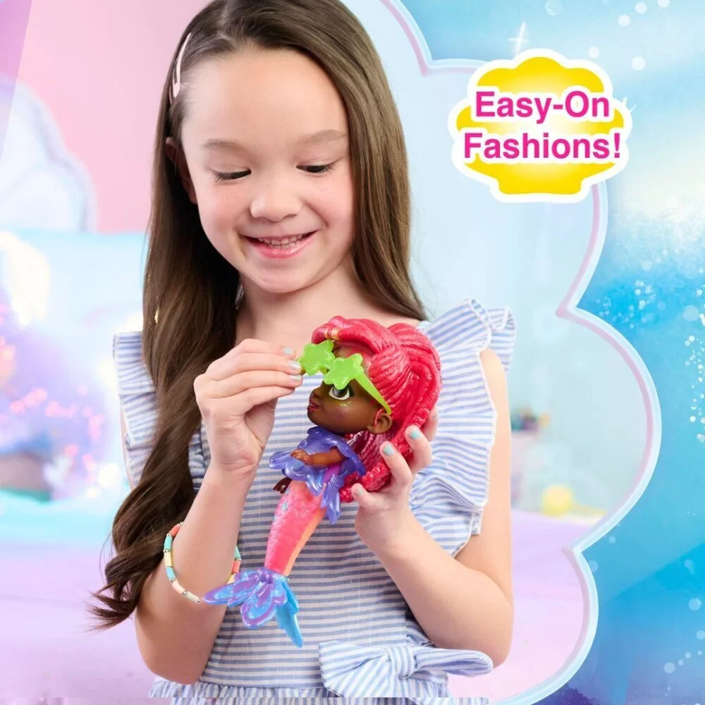 Disney Junior Ariel Pop Tails Deluxe Sea-Beat 7-inch Figure and Accessories Set